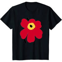 Marimekko Unikko（flower）graphic printed 100% Cotton Round neck Men Short Sleeve T-Shirt for men