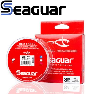 ☋ Original fishing line SEAGUAR RED LABEL 6LB-12LB 100 FLUOROCARBON Fishing Lines 229M/183M