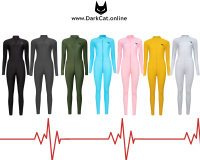 [DarkCat] Bodysuit ชุดกีฬา Outdoor กัน UV สำหรับ กันแดด สำหรับ ตีกอล์ฟ ว่ายน้ำ ดำน้ำ ฟรีไดร์ฟ วิ่ง เทรล รุ่น 2EASY (แบบสีล้วน) ซิป2 ทาง