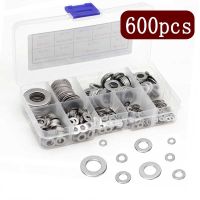 600pcs penyegelan baja tahan karat Gasket padat mesin cuci M2 M2.5 M3 M4 M5 M6 M8 M10 M12 Sump Plug minyak untuk perbaikan umum segel cincin Set