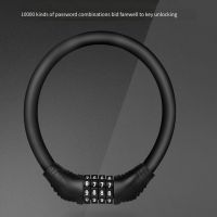 【cw】 Bicycle Locks 4 Digit Password Safety Locks Code Rope Bike Locks Mountain Bike Portable Cable Locks Bicycle Accessories