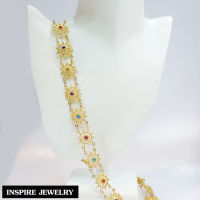 Inspire Jewelry ,สร้อยสังวาลย์ แบบโบราณ สีทอง สวยงาม สำหรับชุดไทย