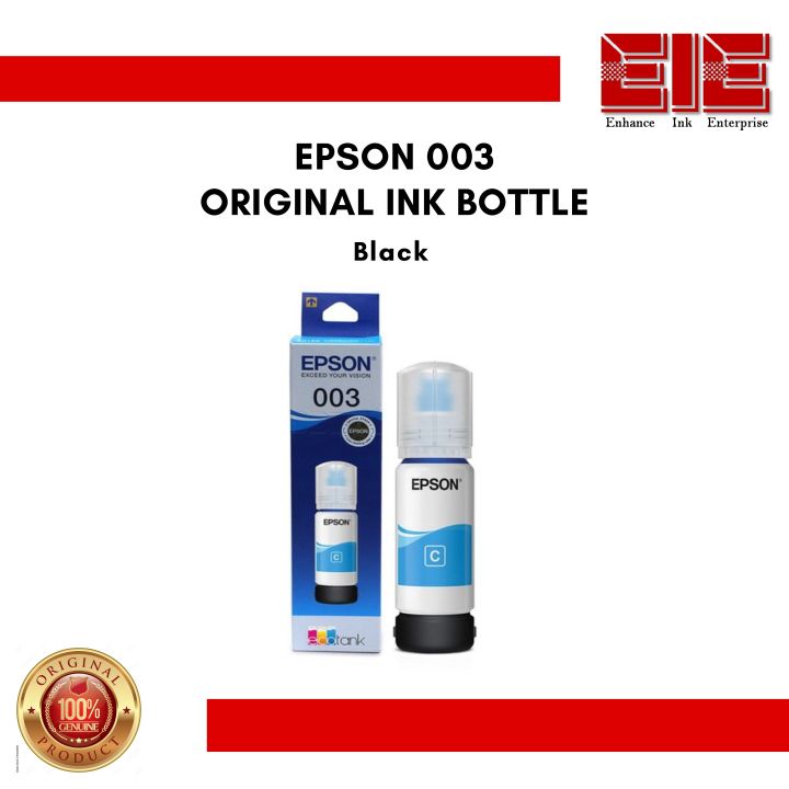 Epson 003 Black Ink Bottle Original C13t00v100 Lazada Ph 5705