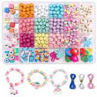Childrens beaded educational toy Wearing bead Focus Handmade colorful material jewelry accessories Girls bracelet necklace DIY accessories and others