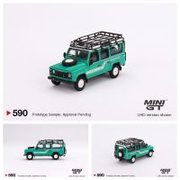 พรีเซลใน December Mini Gt 1:64พิทักษ์แลนด์โรเวอร์110 1985 County Station Wagon 590รถโมเดล Diecast