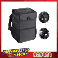 Multipurpose Car Trash Can ถังขยะในรถยนต์ กล่องเก็บของในรถ car storage bag ที่เก็บของในรถ กระเป๋าเก็บของ กระเป๋าใส่ของ กระเป๋าแขวนรถ สีดำ T1861