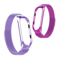 สายรัดข้อมือ Mi Band 4สายใส่ข้อมือนาฬิกาข้อมือศิลปะสายรัดโลหะสายสเตนเลสสำหรับ Miband 3 4