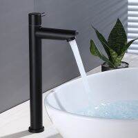 【YP】 Basin Faucet Matte 304 Tall Sink Lavatory Lever Cold