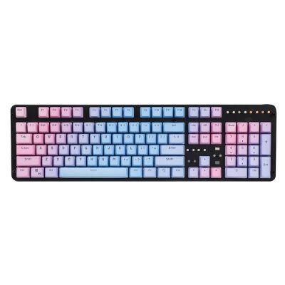 ♀✘ Oem ปุ่มกดคีย์บอร์ด 104 คีย์ OEM Profile MX Switches Keycaps Sunset Blue Gradient Keys Laser Cut Top Side Print Blank PBT Keycaps of ANSI For Mechanical Keyboard 104-Key