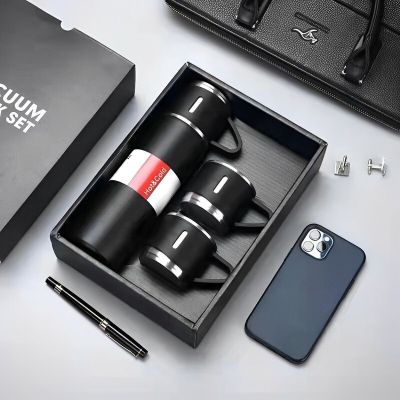 304 Stainless Steel Double Layer Insulating Cup Business Gift Straight Cup High-grade Gift Box Set Portable Insulating Bottle