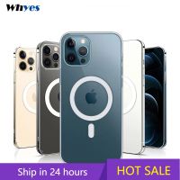 【CW】 Ultra Clear Magnetic Circle Magsafing Case For iPhone 13 12 11 Pro Max Mini XS XR 7 8 Plus SE 2020 iPhone Magnetic Macsafe Cases