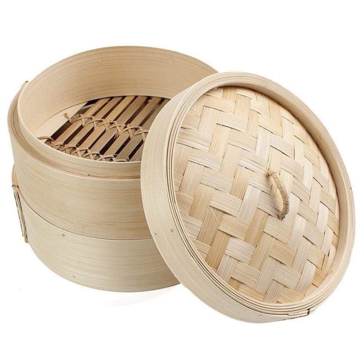 bamboo-steamer-2-tier-8-inch-dim-sum-basket-rice-pasta-cooker-set-with-lid-by-steam-basket-for-vegetables