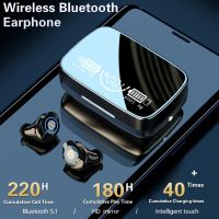 M9-17 Bluetooth Wireless Earphone Noise Canceling Waterproof TWS Headphones Flashlight 9D Bass Gaming Headset 2000mah Charging B