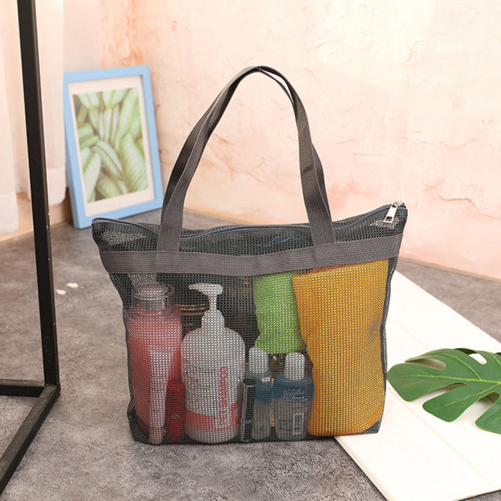 portable-toiletries-beach-storage-bag-shower-bag-cosmetic-storage-mesh-tote-bag-handbag