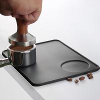 Durable Black Soft Anti-skid Coffee Corner Tamping Mat for Coffee Shop Corner Edge Mat Anti-slip Corner Pad