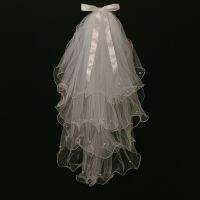 Short Tulle Cheap Bridal Veil With Comb 2021 Sale Wedding Accessories Mariage 2 Layers White Ivory  Stock Simple for Women Hair Accessories