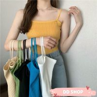 DD SHOP "พร้อมส่ง"(W306-1)เสื้อสายเดี่ยวไหมพรม สายเล็กเซ็กซี่มาก