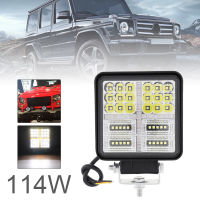 4นิ้ว114วัตต์ Led ไฟ Led โคมไฟโคมไฟอุณหภูมิ Cahaya Cahaya Combo Trak Kereta โคมไฟอัลตร้า Terang กับ Drl Kabus Cahaya สำหรับรถจี๊ปรถ Atv Suv Lori Bot