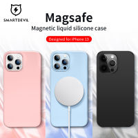 SmartDevil Phone Case For Phone Case For iPhone 15 Pro Max Case iPhone 14 Pro Max Case iPhone 14 Pro iPhone 14 plus iPhone 15 Pro Case iPhone 15 Case iPhone 15 Plus เคส Magsafe Protective Case For iPhone 14 Cover Solid Color Silicone Cute Soft