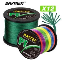 BAKAWA Fishing Line 300M 100M 500M 1000M 12 Strands Braided Fishing Line X12 Multifilament PE Line For Japan Carp Wire Fishing Lines