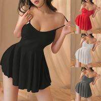 【jw】☒  New Dresses Woman Fashion Suspenders Nightgown Silky Nightdress naked women from ounces