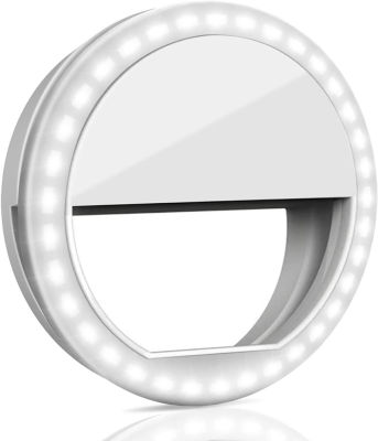 Selfie Ring Light, QIAYA Portable Clip Selfie Light with 36 LED for Smart Phone Photography, Camera Video