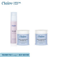 Claire Triple C Treatment Pad 2 กระปุก + Triple C Milky Moisturizer 1 ขวด