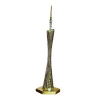 Simple Modern Ironwork Guangzhou Tower Replica Model China Figurine World Famous Landmark Architecture For Home Decor Souvenirs