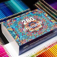 Brutfuner 12/48/120/160/260Colors Oil Wood Colored Pencils Watercolor Pencil Sketch Drawing Pencil Set For Painting Art Supplies