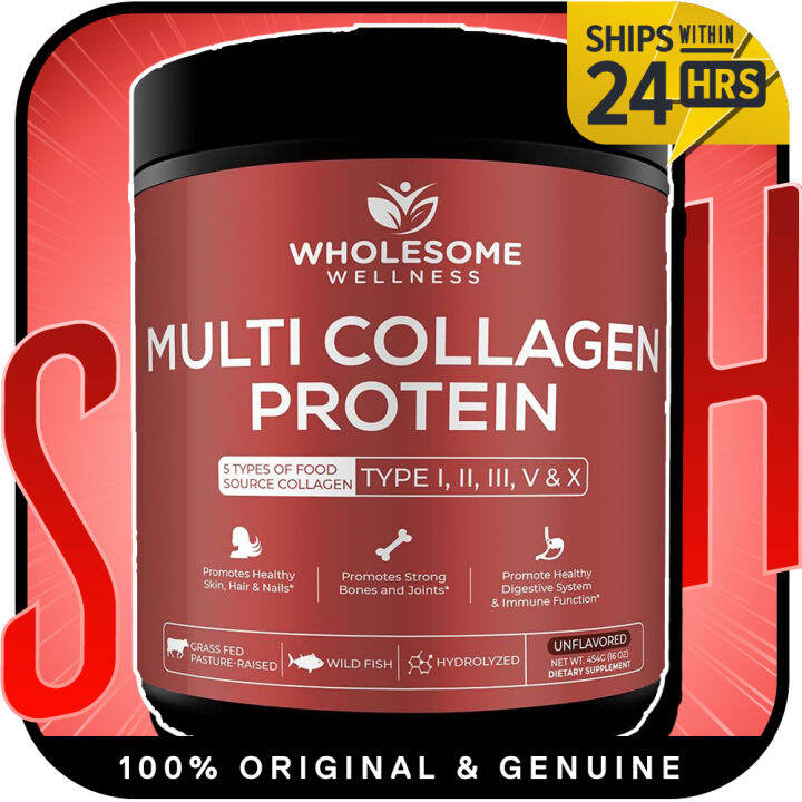 Wholesome Wellness Multi Collagen Protein Powder Hydrolyzed (Type I II ...