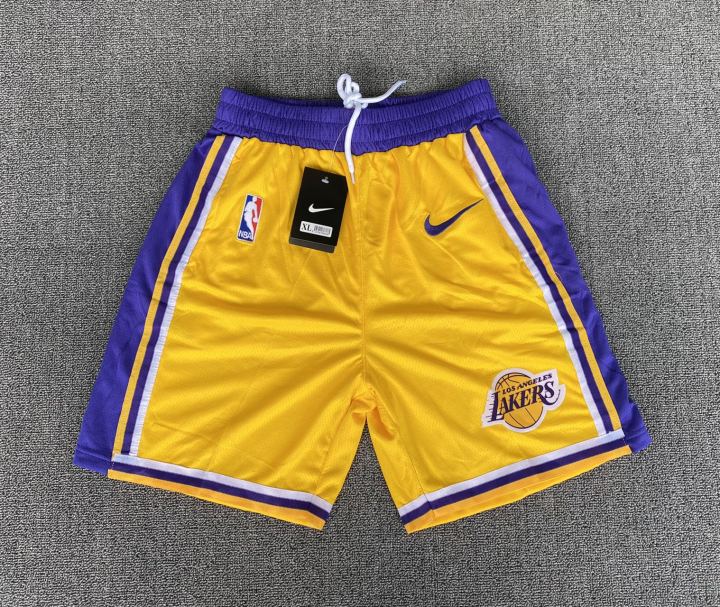 Lakers Basketball Shorts Mens NBA Basketball Shorts Quick Dry Shorts La Lakers Basketball Shorts Breathable and Wearable Basketball Training Shorts