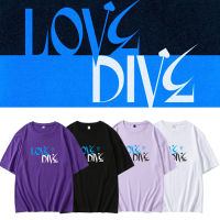 【HOT】Pre เสื้อยืด IVE LOVE DIVE100%cotton