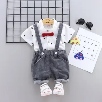 2023New Kids baby Boy cotton long sleeved pendant bow tie+ shirt+ trousers  suit Gentleman Kids Clothes 2 3 4 5 6 7 8 years old
