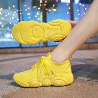 Sneakers women Dad Platform Chunky Yellow Sport Running Shoes Harajuku Mesh Flat Basket Walking Shoes zapatos deportivos mujer