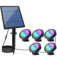 Solar Underwater Pond LED Lights RGB Swimming Pool Lamp Waterproof IP68 Outdoor Garden Lawn Fountains Aquarium Spotlight Lamp