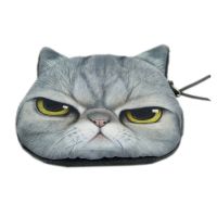 ❆ Children Cute Mini for Cat Face Zipper for CASE Coin Purse Wallet Makeup Bag Pou