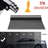 50cmx1m New Uncut Auto Dark Smoke Black Glass Sticker Sunshade Film 5% VLT Car Window Tint