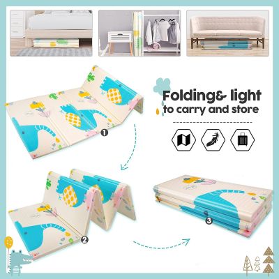 Soft Mat for Children Foldable Baby Playmat Thickened Infantil Home Kids Room Decor Cartoon Rug XPE Foam Waterproof Blanket