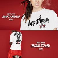 ? 10.10. SALE ? ® เสื้อยืดลาย แนวสตรีท รุ่น Jump ดำ ขาว ( ลิขสิทธิ์แท้ ) แขนสั้น เสื้อยืดชาย หญิง M L XL 2XL TS G01U