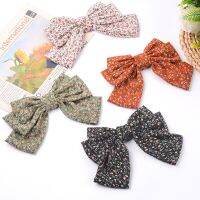 Floral print three layer big bow headpiece for womens drag accessories bow tie Boys Clothing