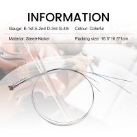 4pcs A Set of Violin Strings E-A-D-G Core Steel+Nickel Wound Exquisite Stringed Musical Instrument Parts Accessories