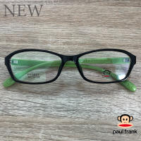 Paul Frank กรอบแว่นตา สำหรับตัดเลนส์ แว่นตาชาย หญิง Fashion รุ่น 3031 สีดำขาเขียว กรอบเต็ม ทรงรี ขาข้อต่อ วัสดุ TR 90 รับตัดเลนส์ทุกชนิด