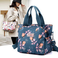 Large Capacity Hand Bag Womens Bag New Tote Bag Floral Fresh Nylon Cloth Bag Casual Womens Shoulder Bag