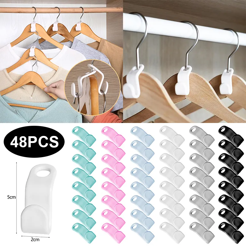 6pcs multi-function wardrobe space-saving stack hanger