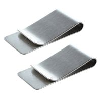 2X Money Clip, Stainless Steel Silver