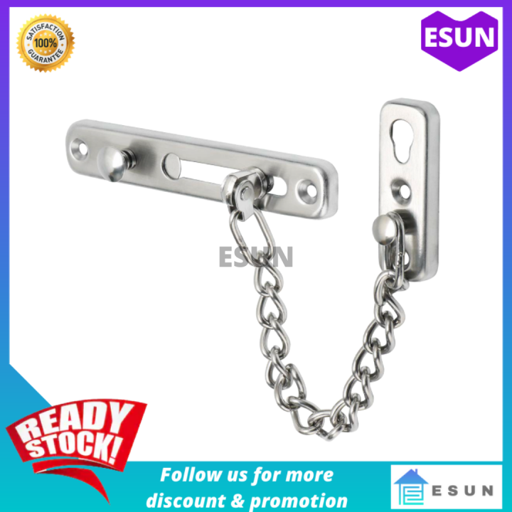 Stainless Steel Slide Bolt Door Chain Lock Latch Door Security