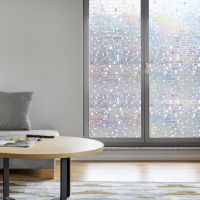 Window Privacy Film Stained Vinyl Glass UV Blocking Static Cling Non Adhesive Door Stickers