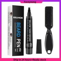 Waterproof Beard Pen Beard Filler Pencil and Brush Beard Enhancer Moustache Coloring Shaping Tools