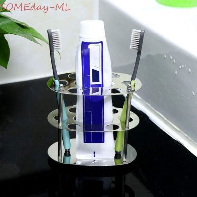 ¤ SOMEDAYMX Toothbrush Holder Removable Stainless Steel Stand Comb Shaving Organizer Bathroom Accessories