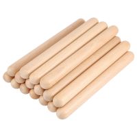 8 Pairs Classical Wood Claves Musical Percussion Instrument Natural Hardwood Rhythm Sticks Percussion Rhythm Sticks Children Musical Toy Gift